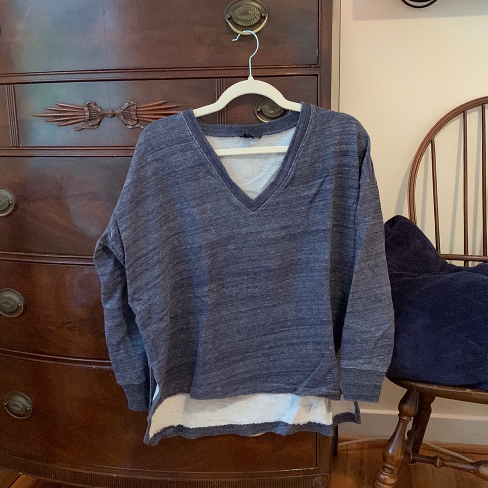 J. Crew light weight blue heathered sweatshirt